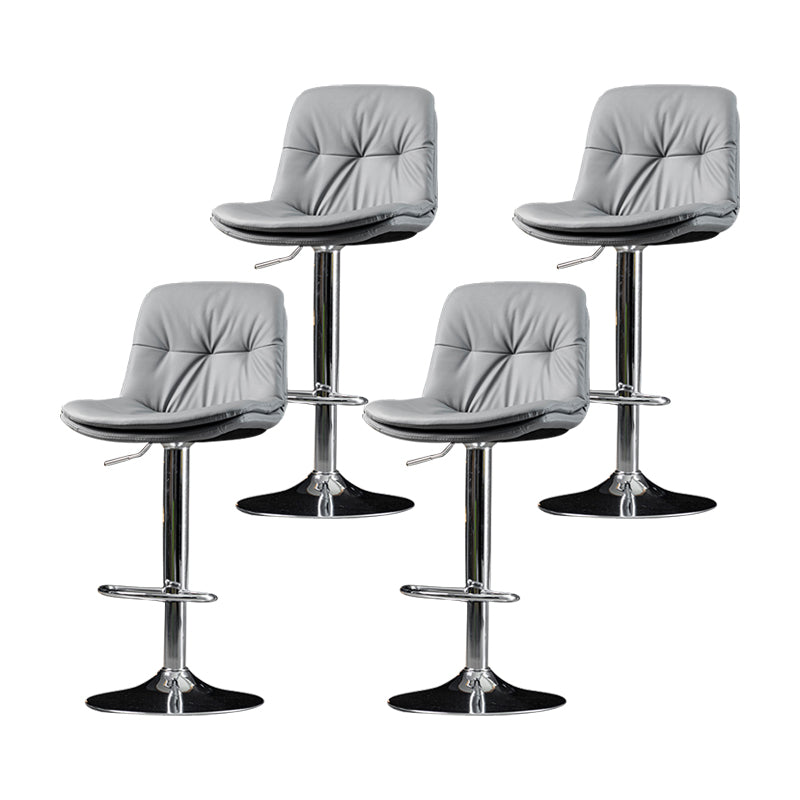 Taburete de Bar giratorio ajustable para interiores, taburete con respaldo y reposapiés, taburete para mostrador