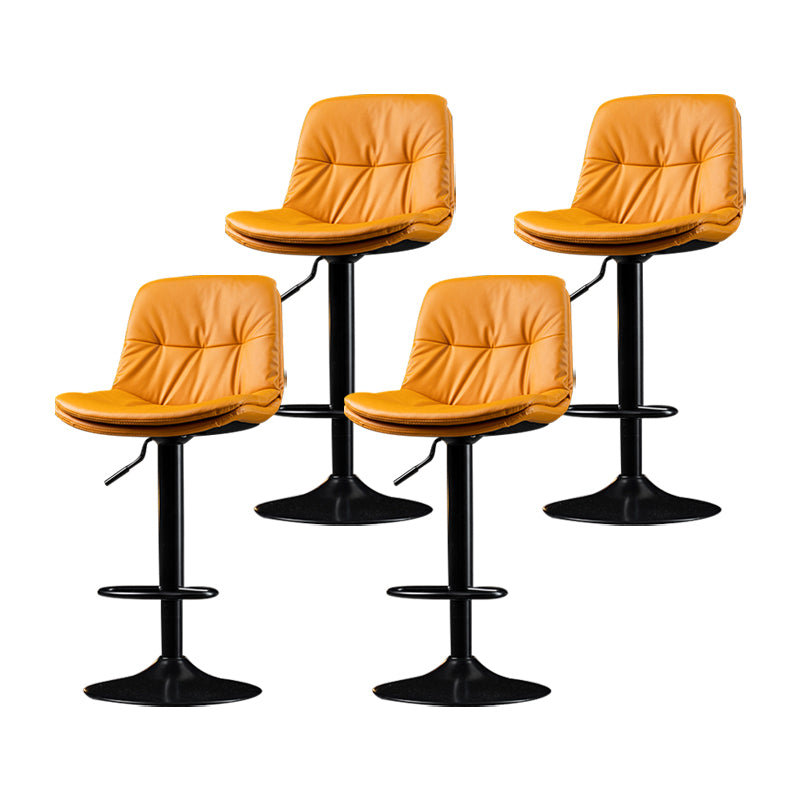 Taburete de Bar giratorio ajustable para interiores, taburete con respaldo y reposapiés, taburete para mostrador