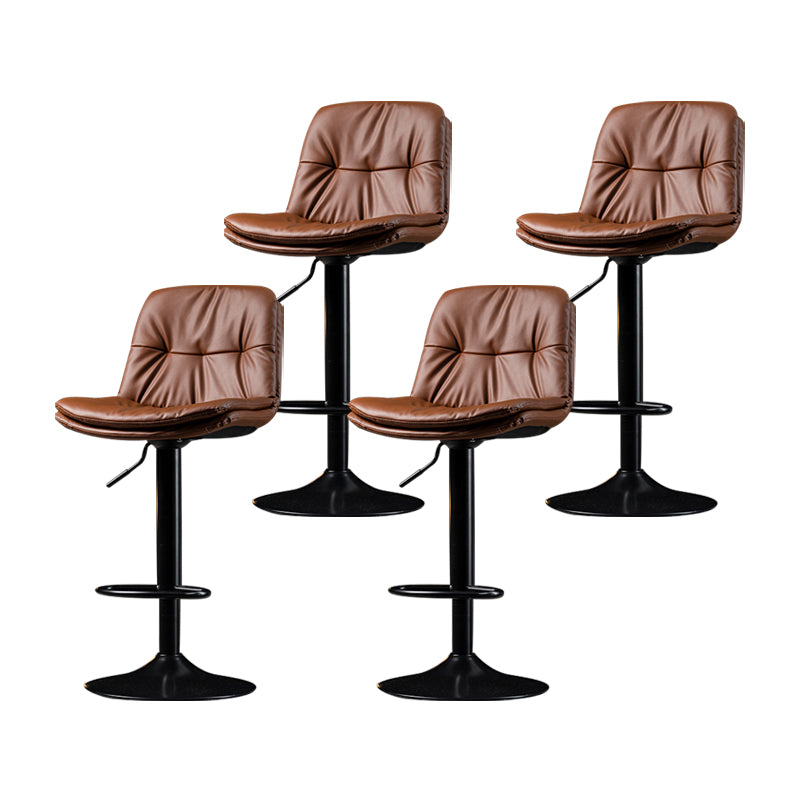Taburete de Bar giratorio ajustable para interiores, taburete con respaldo y reposapiés, taburete para mostrador