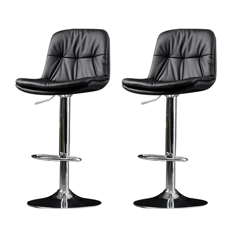 Taburete de Bar giratorio ajustable para interiores, taburete con respaldo y reposapiés, taburete para mostrador