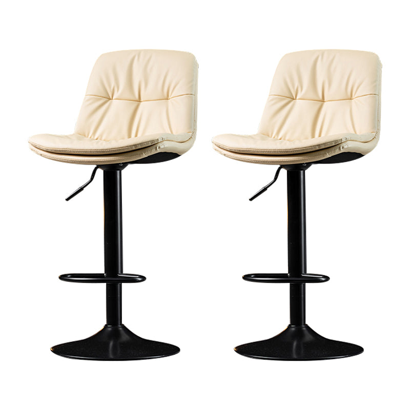 Taburete de Bar giratorio ajustable para interiores, taburete con respaldo y reposapiés, taburete para mostrador