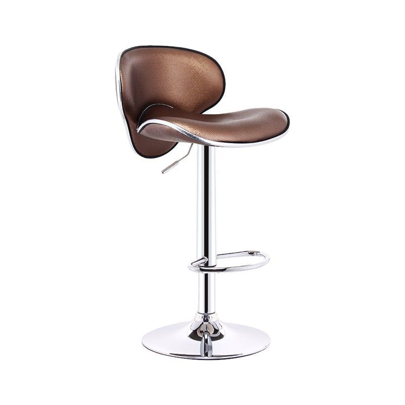 Taburetes de bar giratorios modernos de cuero PU, silla de mostrador con respaldo de altura ajustable
