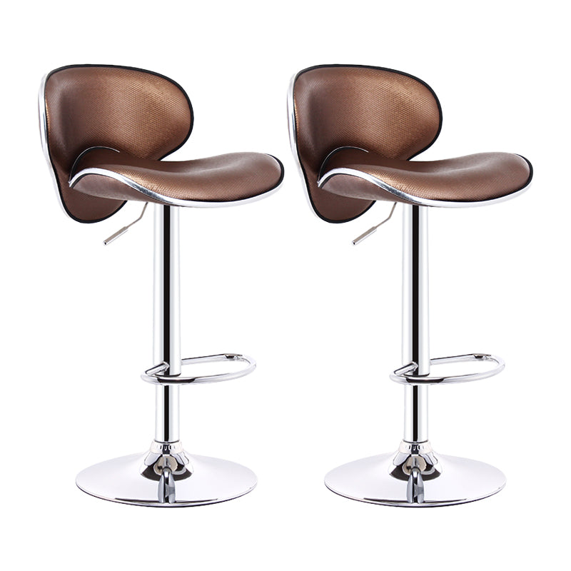 Taburetes de bar giratorios modernos de cuero PU, silla de mostrador con respaldo de altura ajustable