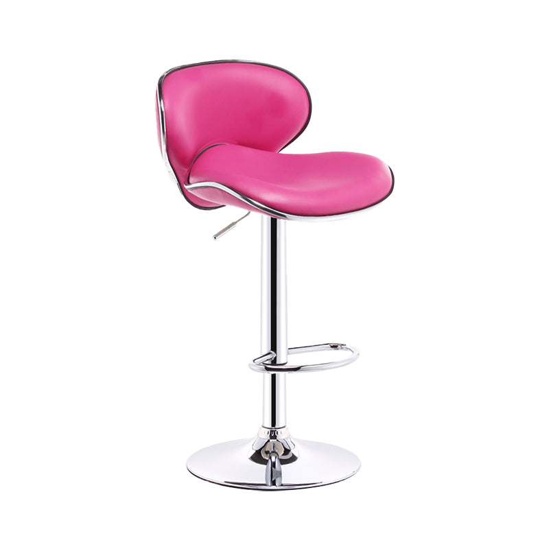 Taburetes de bar giratorios modernos de cuero PU, silla de mostrador con respaldo de altura ajustable