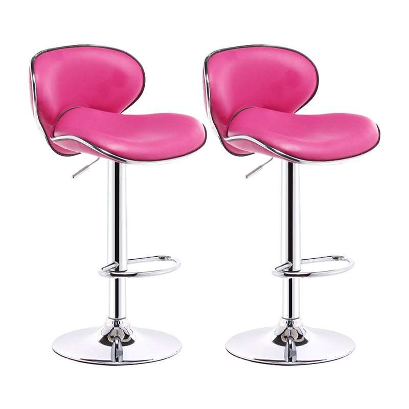 Taburetes de bar giratorios modernos de cuero PU, silla de mostrador con respaldo de altura ajustable