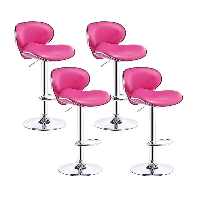 Taburetes de bar giratorios modernos de cuero PU, silla de mostrador con respaldo de altura ajustable