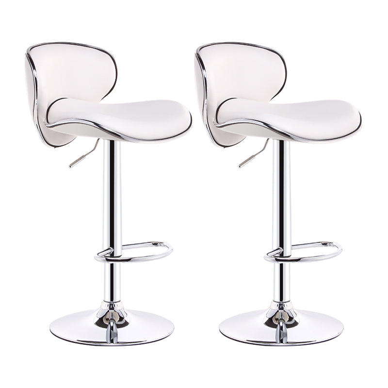 Taburetes de bar giratorios modernos de cuero PU, silla de mostrador con respaldo de altura ajustable