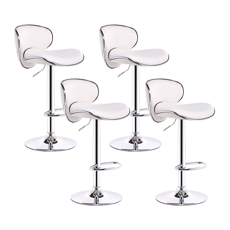 Taburetes de bar giratorios modernos de cuero PU, silla de mostrador con respaldo de altura ajustable