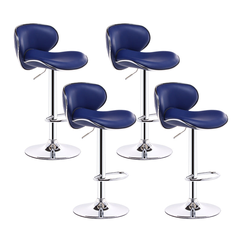 Taburetes de bar giratorios modernos de cuero PU, silla de mostrador con respaldo de altura ajustable