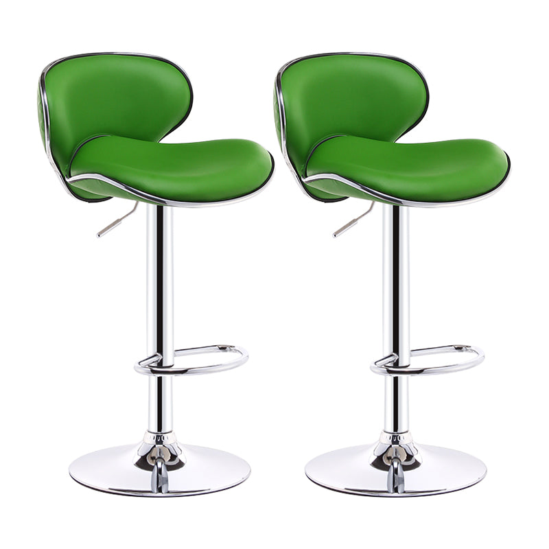 Taburetes de bar giratorios modernos de cuero PU, silla de mostrador con respaldo de altura ajustable