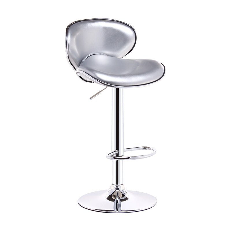 Taburetes de bar giratorios modernos de cuero PU, silla de mostrador con respaldo de altura ajustable