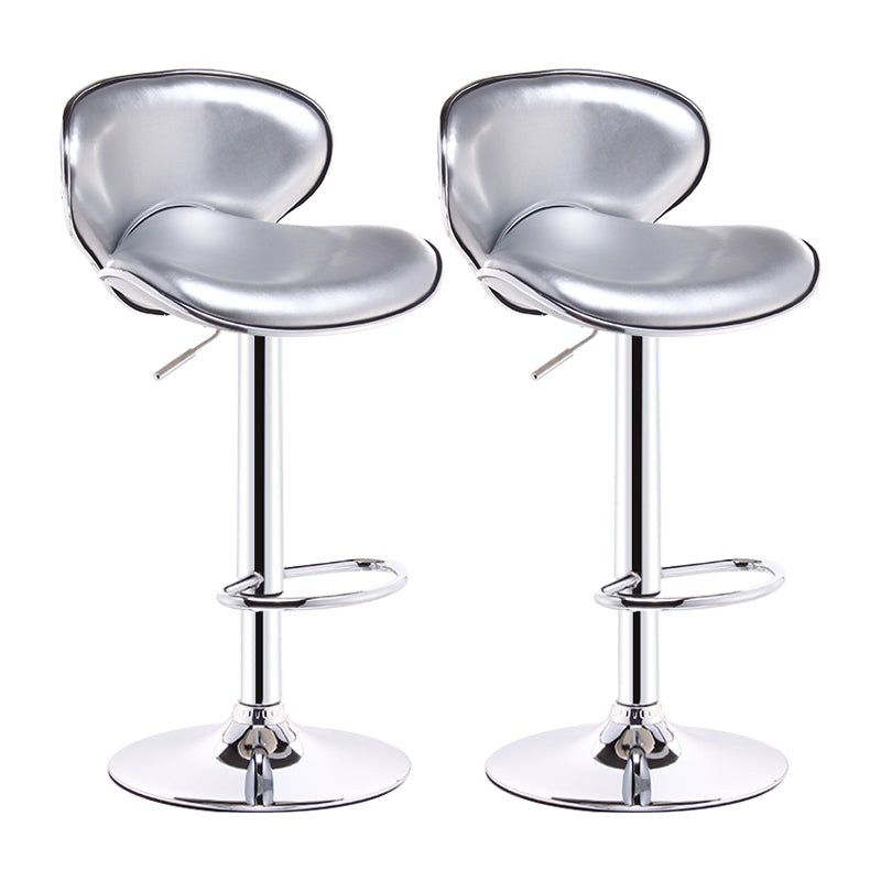 Taburetes de bar giratorios modernos de cuero PU, silla de mostrador con respaldo de altura ajustable
