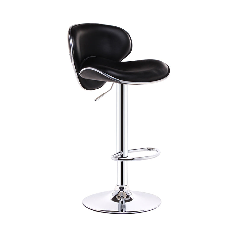 Taburetes de bar giratorios modernos de cuero PU, silla de mostrador con respaldo de altura ajustable
