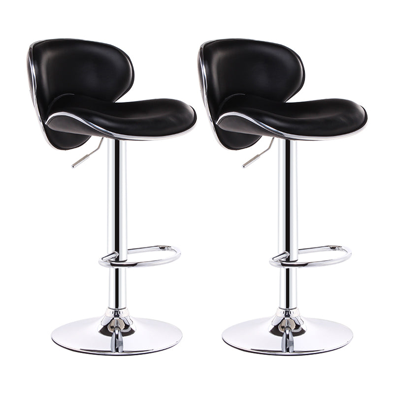 Taburetes de bar giratorios modernos de cuero PU, silla de mostrador con respaldo de altura ajustable