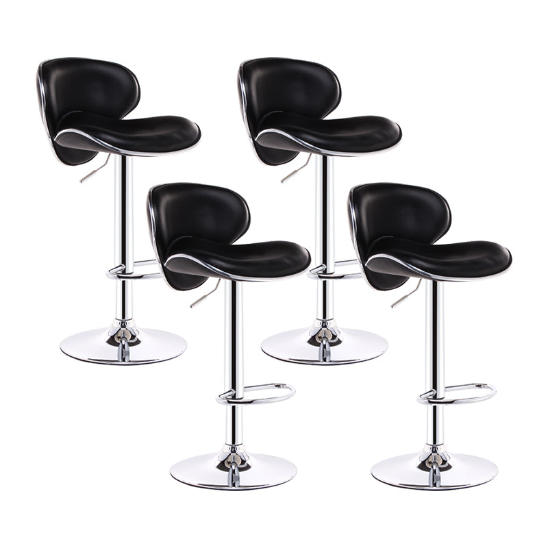 Taburetes de bar giratorios modernos de cuero PU, silla de mostrador con respaldo de altura ajustable