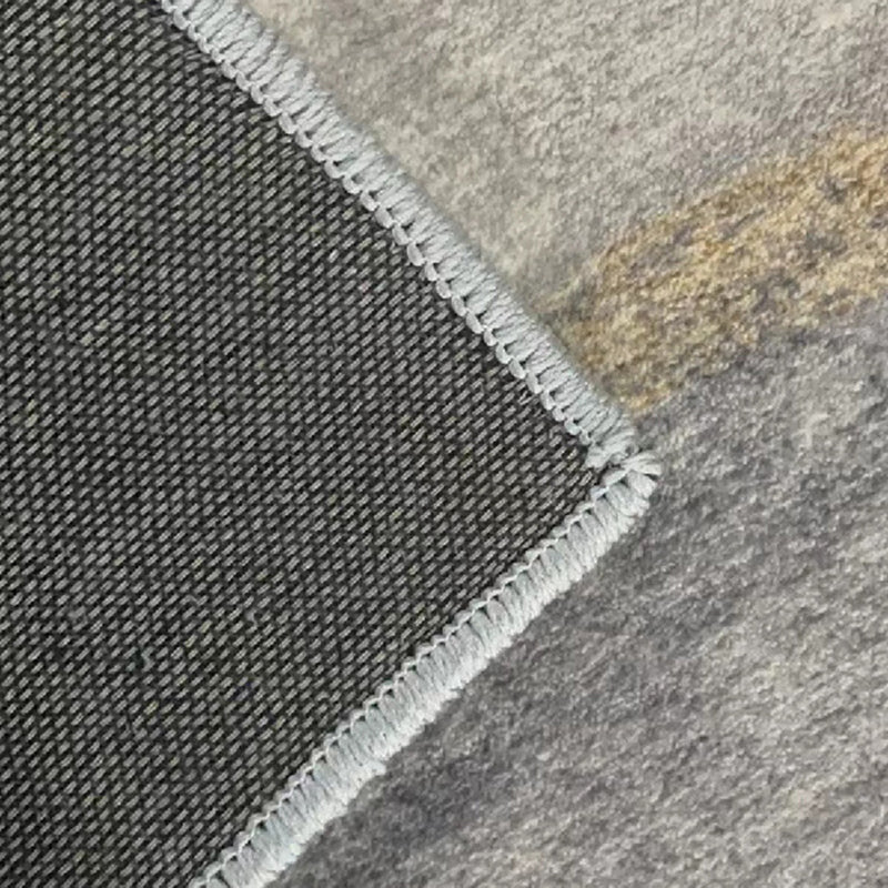 Tapis de tapis moderne en or tapis lavable en polyester pour le salon