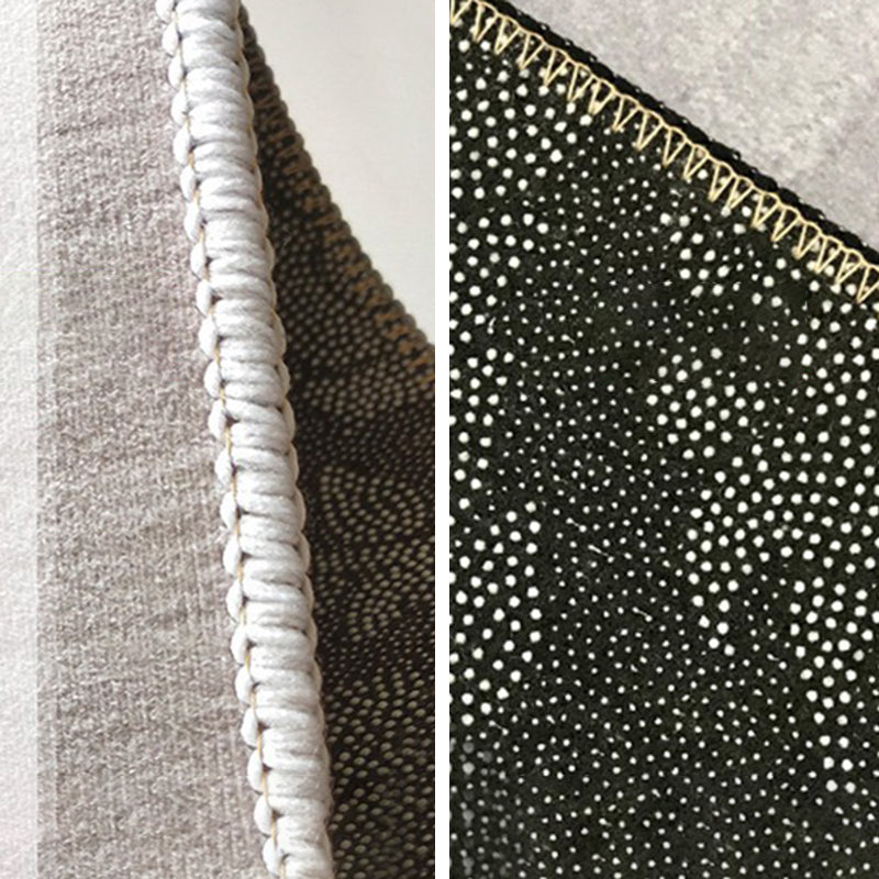 Rapis moderne vert foncé Polyester Color Tapis de tapis de taches de taches pour le salon