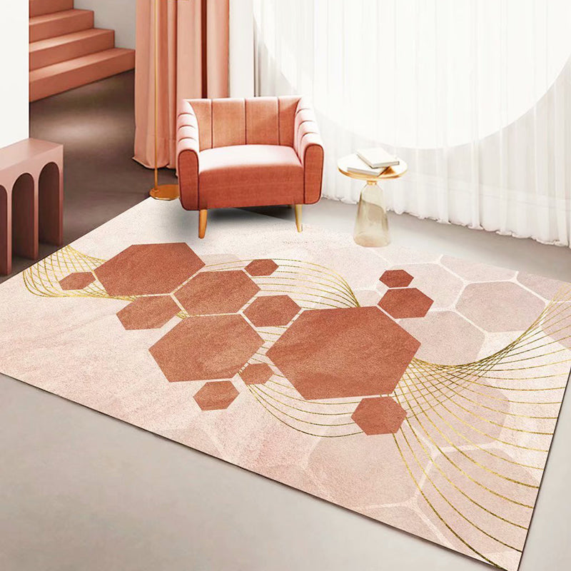 Rapis moderne vert foncé Polyester Color Tapis de tapis de taches de taches pour le salon