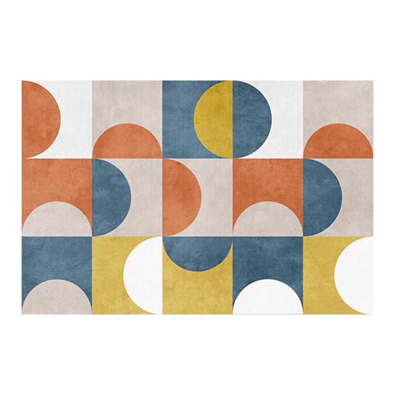 Pink Modern Rug Polyester Color Piece Area Rug Washable Rug for Drawing Room