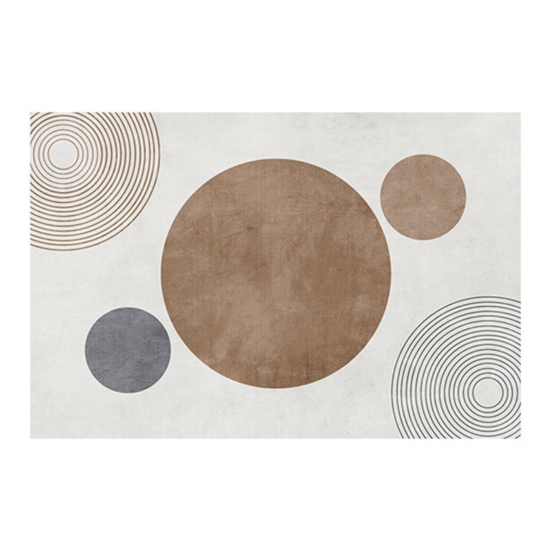 Pink Modern Rug Polyester Color Piece Area Rug Washable Rug for Drawing Room