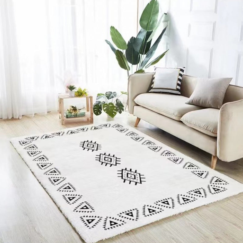 Morocco Carpet Tribal Pattern Rug Polyester Stain Resistant Area Carpet for Home