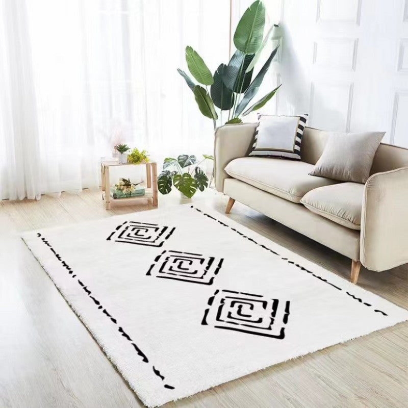 Morocco Carpet Tribal Pattern Rug Polyester Stain Resistant Area Carpet for Home