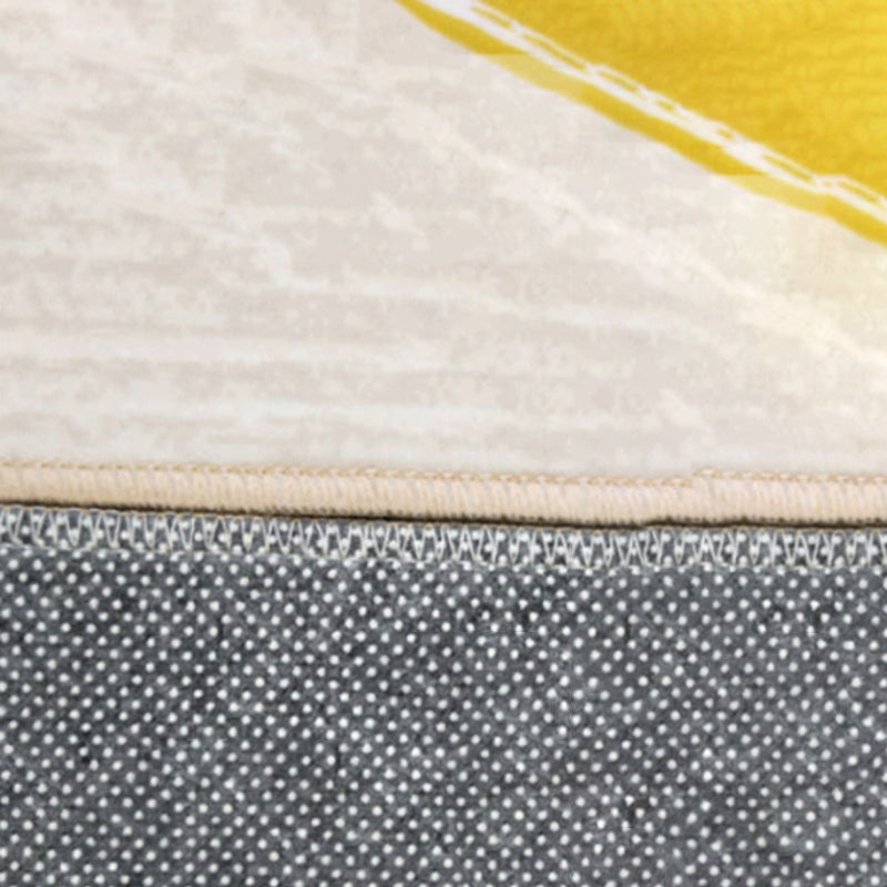 Morocco Area Rug Geometric Print Polyester Area Carpet Easy Care Rug for Home Decor
