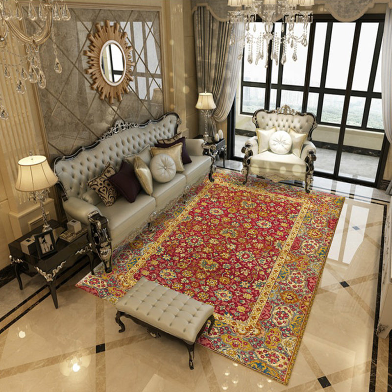 Alfombra del área de Marruecos estampado geométrico alfombra del área de poliéster alfombra de cuidado fácil para decoración del hogar