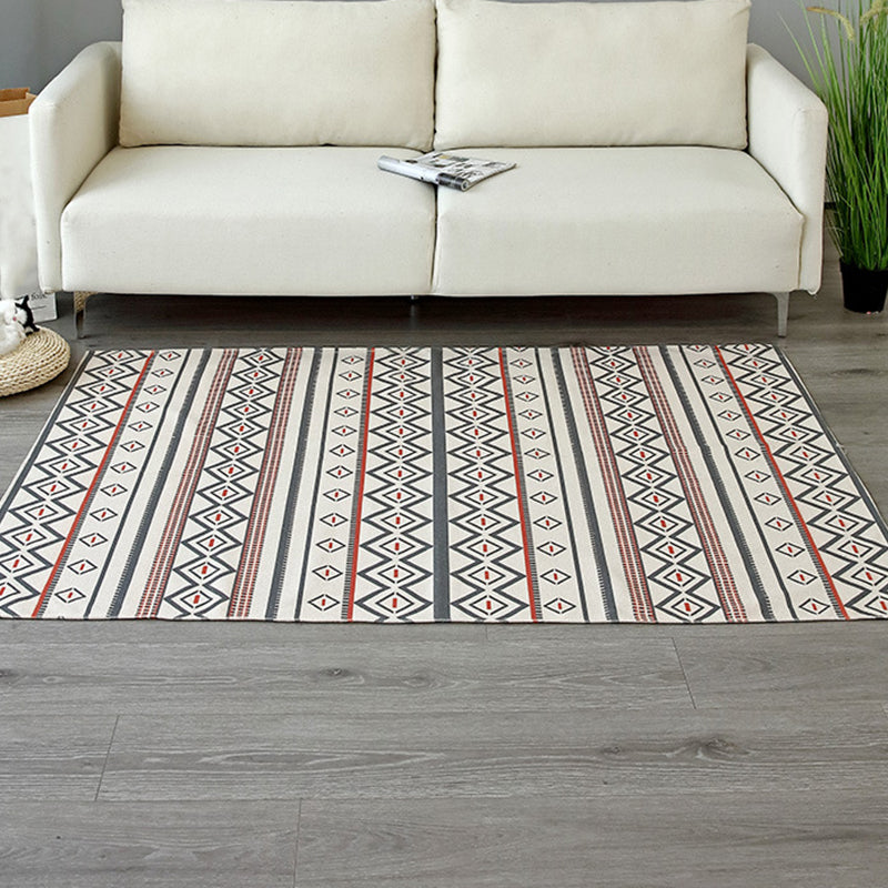 Bohemian Carpet Ameicana Pattern Cotton Rug Fringe Design Carpet for Living Room