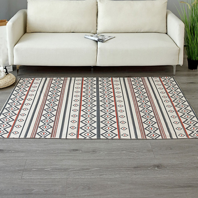 Bohemian Teppich Ameicana Muster Baumwollteppich Fringe Design Teppich für Wohnzimmer