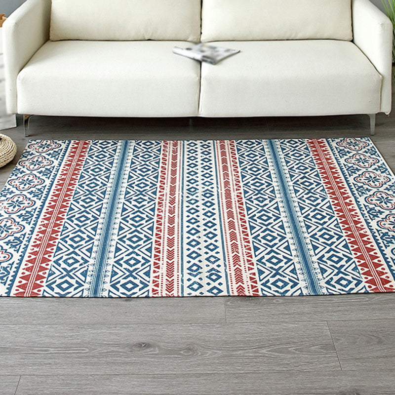 Bohemian Carpet Ameicana Pattern Cotton Rug Fringe Design Carpet for Living Room