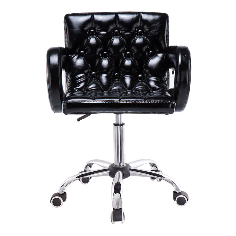 Modern Armed PU Upholstery Bar Stool Adjustable Swivel Backrest Counter Chair