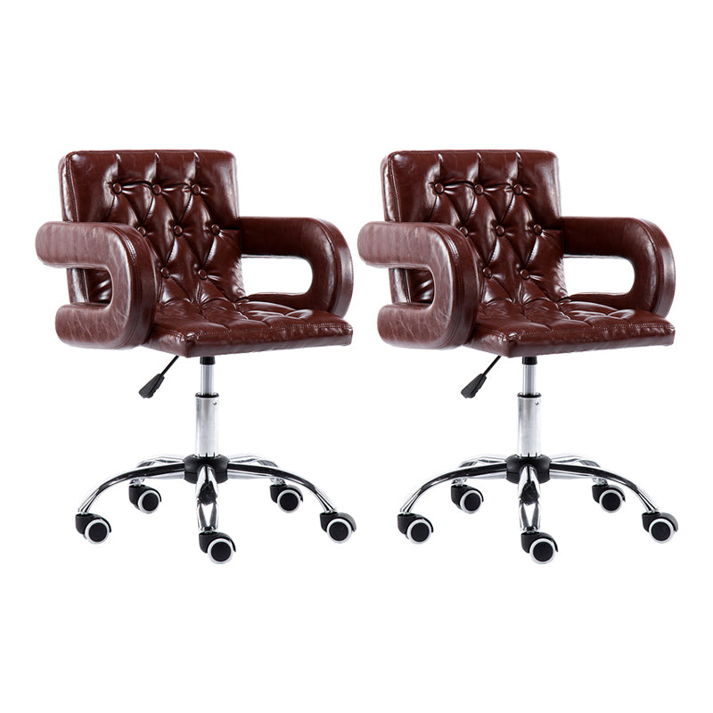 Modern Armed PU Upholstery Bar Stool Adjustable Swivel Backrest Counter Chair