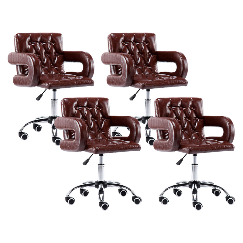 Modern Armed PU Upholstery Bar Stool Adjustable Swivel Backrest Counter Chair