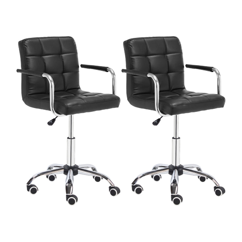 Taburete de bar con respaldo bajo de cuero moderno, taburete de mostrador de altura ajustable acolchado armado