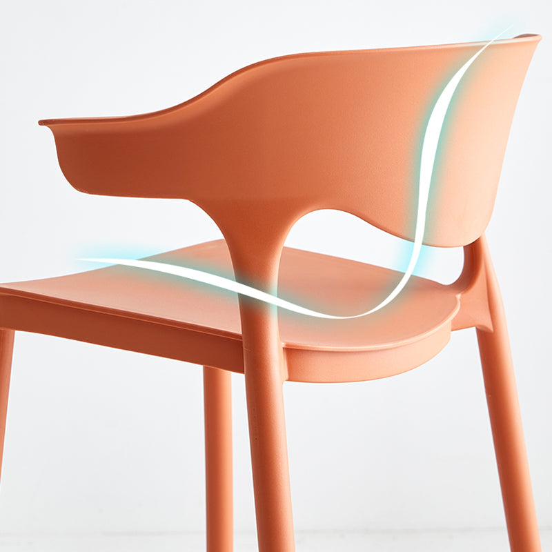 Barhocker mit Kunststoffsitzen im nordischen Stil, 4-beinige Rückenlehne, bunter Barhocker (2er-Set)