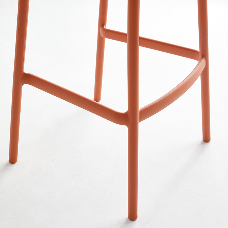 Barhocker mit Kunststoffsitzen im nordischen Stil, 4-beinige Rückenlehne, bunter Barhocker (2er-Set)