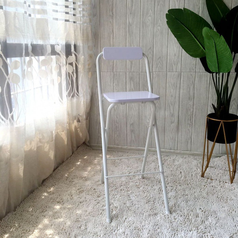 Taburete de bar simple de metal de madera interior de taburetes de mostrador plegables de estilo industrial