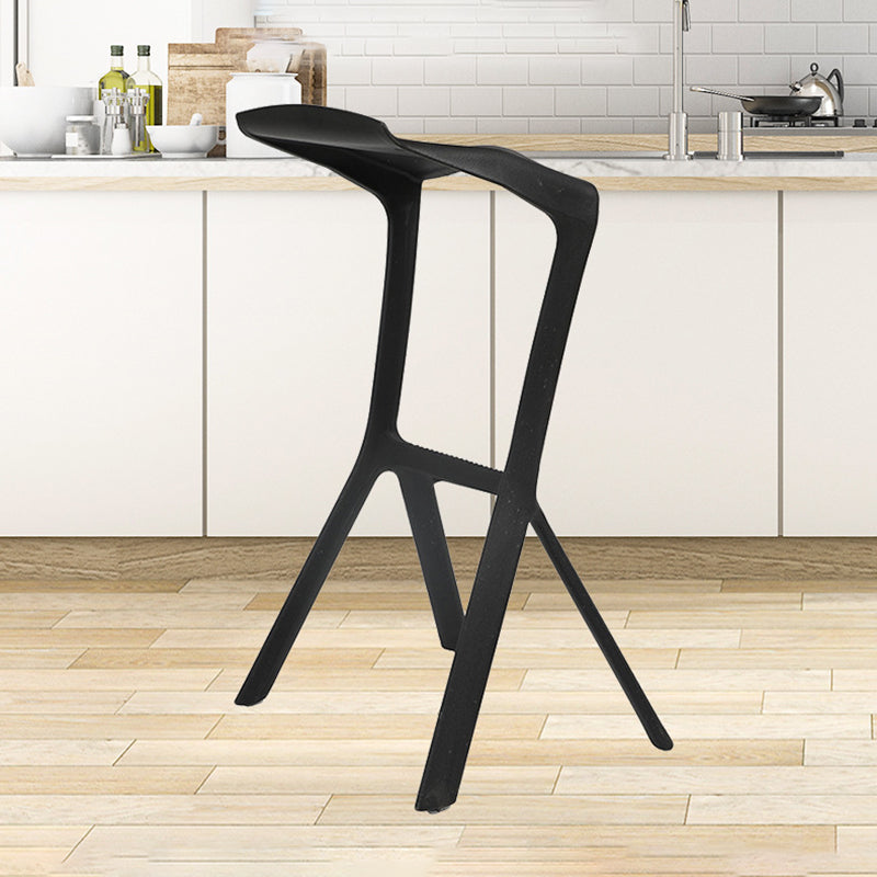 Nordic Distinctive Modelling Barstool Plastic 4 Legs Bar Stool for Living Room, Set of 4
