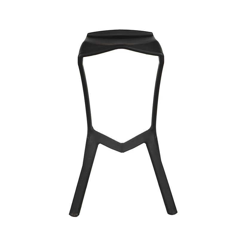Nordic Distinctive Modelling Barstool Plastic 4 Legs Bar Stool for Living Room, Set of 4