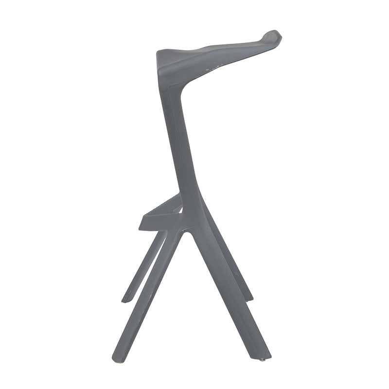Nordic Distinctive Modelling Barstool Plastic 4 Legs Bar Stool for Living Room, Set of 4