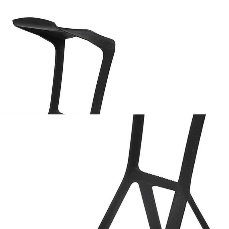 Nordic Distinctive Modelling Barstool Plastic 4 Legs Bar Stool for Living Room, Set of 4