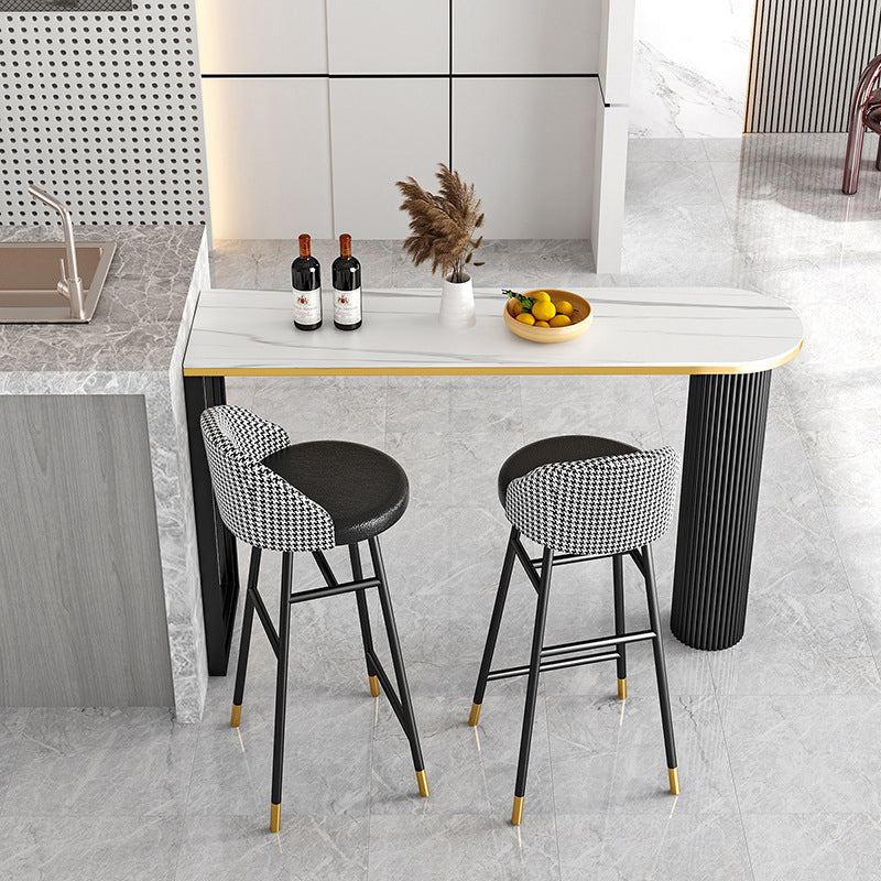 Bar Table Stone Top 42-Zoll-Höhe des industriellen Stils für Küche