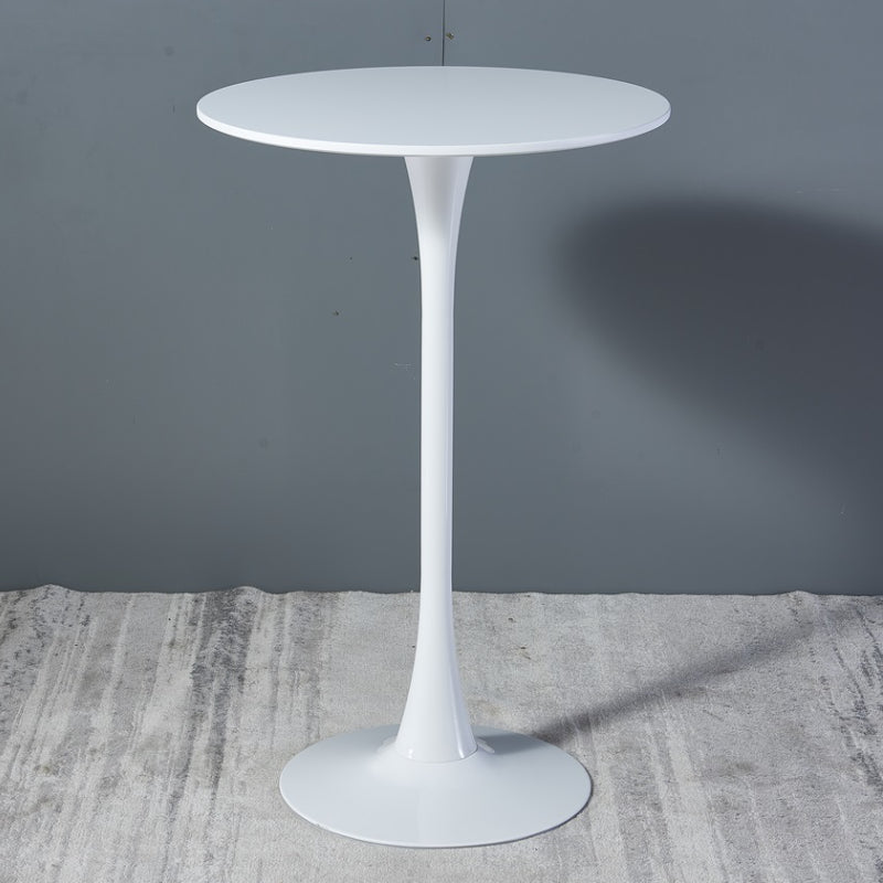 Industrial Iron Bar Table Round Top Indoor 41.3"H Bistro Table with Pedestal