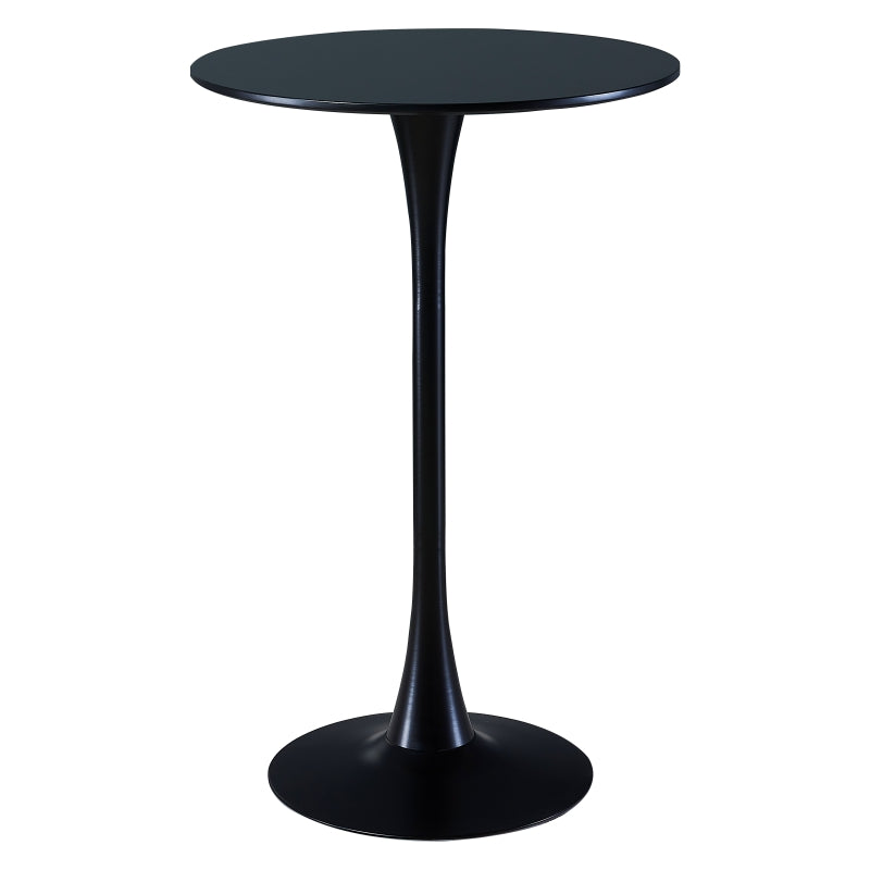 Industrial Iron Bar Table Round Top Indoor 41.3"H Bistro Table with Pedestal