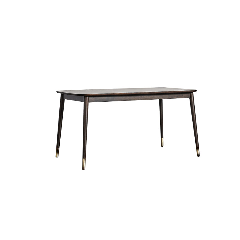 Traditionele luxe rechthoekige eettafel Rubberhouten eettafel met 4 poten