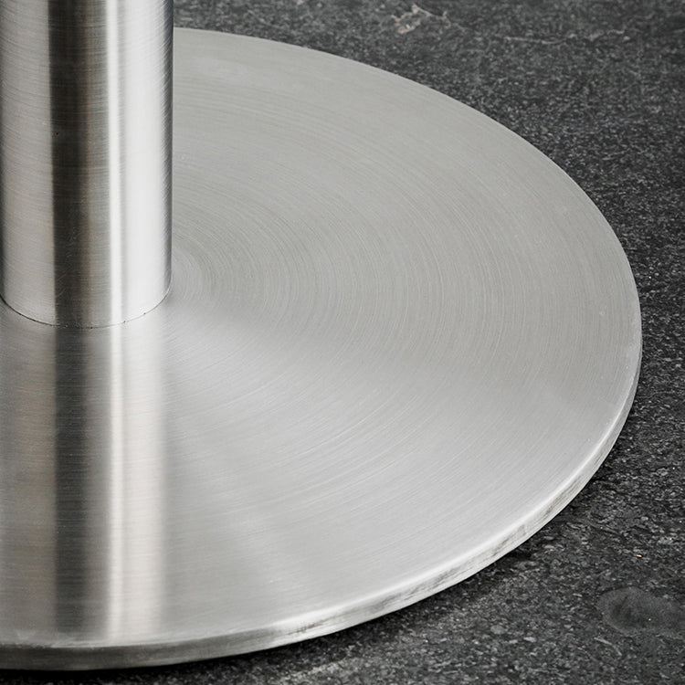 Mesa de comedor industrial mesa de acero inoxidable con base de pedestal para cocina