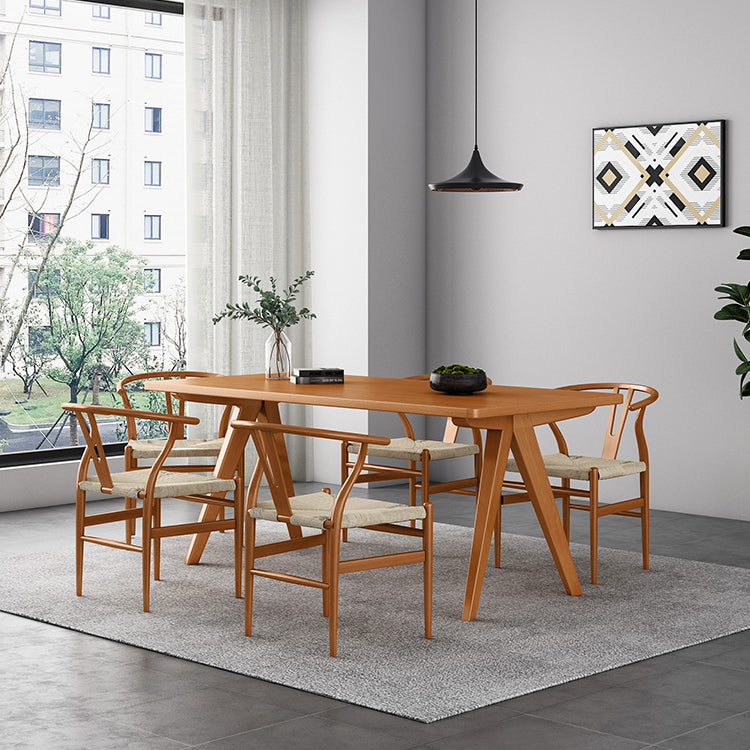 1/2/5/6 Pcs Pine Wood Modern Dining Room Set with Rectangle Table Dinette Set