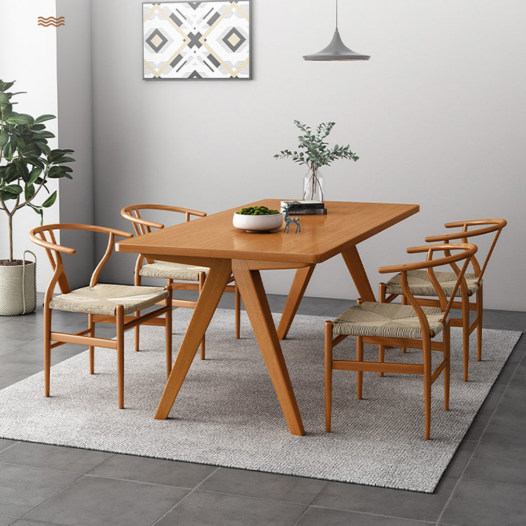 1/2/5/6 pc's dennenhout moderne eetkamer set met rechthoekige tafel dinette set