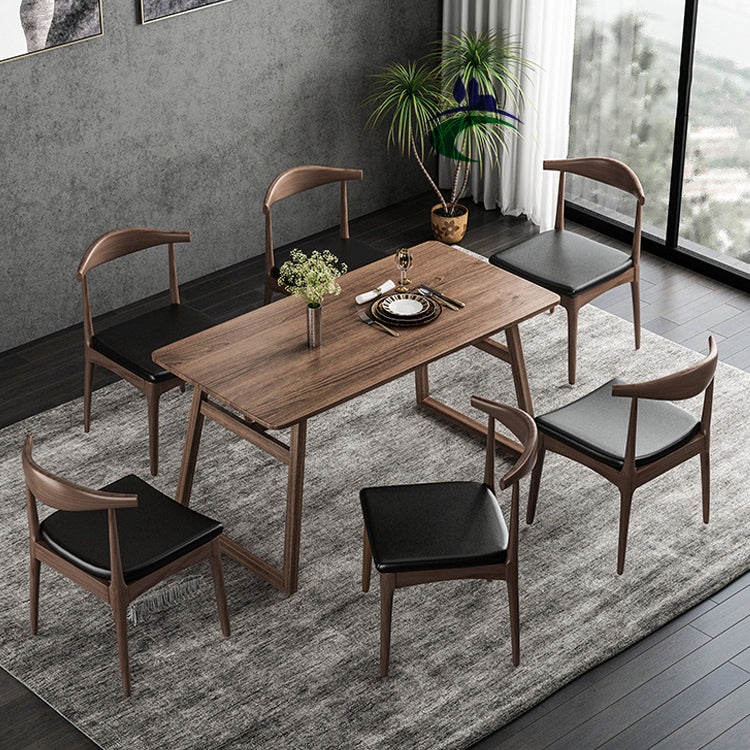 1/5/7 pc's Ash Wood Modern Dining Set met rechthoekige tafel en houten stoelen dinette set